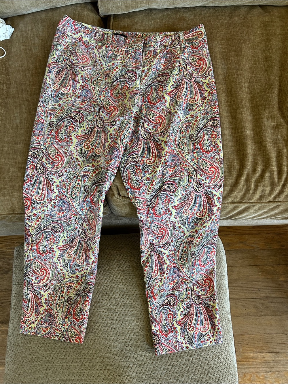 Talbots Paisley Print ladies Casual ankle Pants - Multicolor size 4